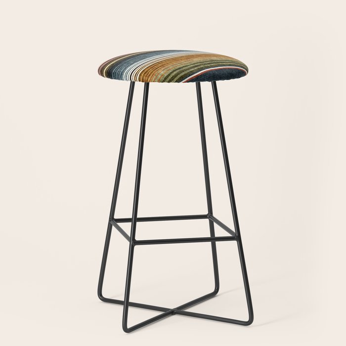 Serape Southwest Stripe - Earth Tones Stool