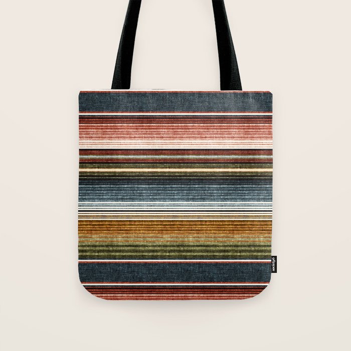 Serape Southwest Stripe - Earth Tones Tote Bag