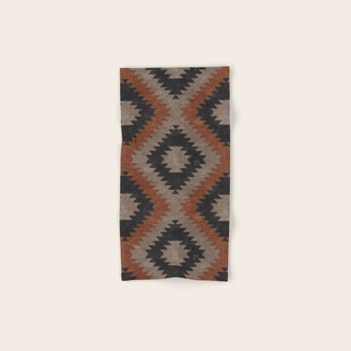 Aztec Neutrals - Inkwell & Taupe Bath Towel
