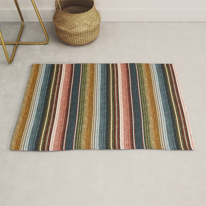 Serape Southwest Stripe - Earth Tones Rug