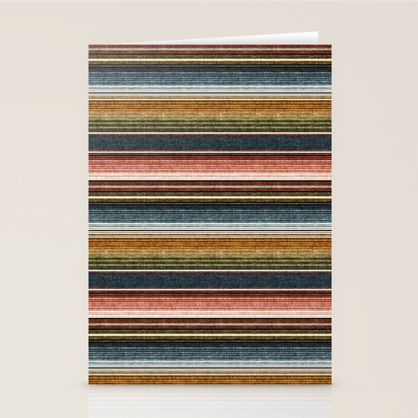 Serape Southwest Stripe - Earth Tones Stationery Card