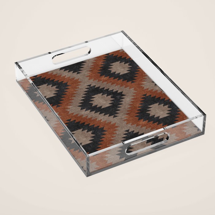 Aztec Neutrals - Inkwell & Taupe Acrylic Tray