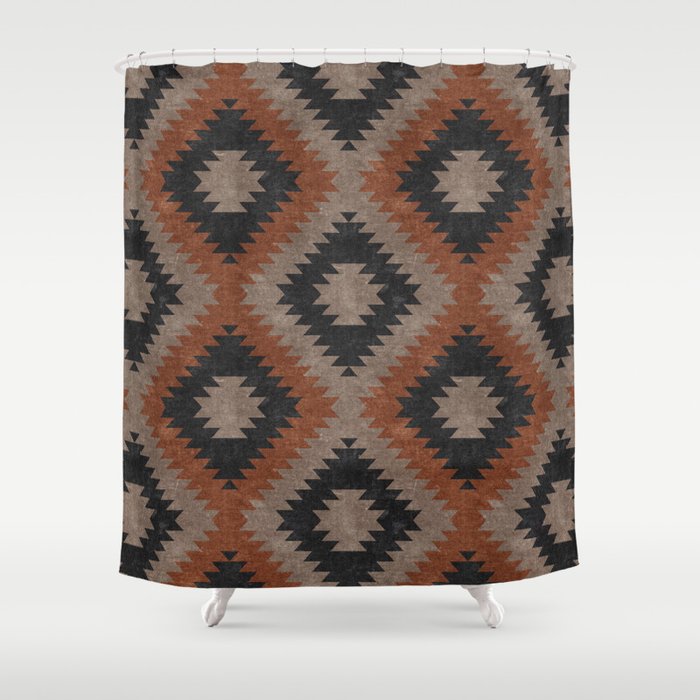 Aztec Neutrals - Inkwell & Taupe Shower Curtain