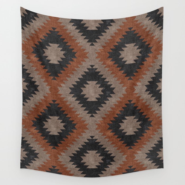 Aztec Neutrals - Inkwell & Taupe Wall Tapestry