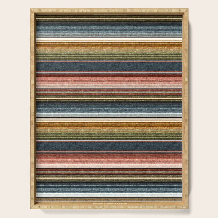 Serape Southwest Stripe - Earth Tones Serving Tray