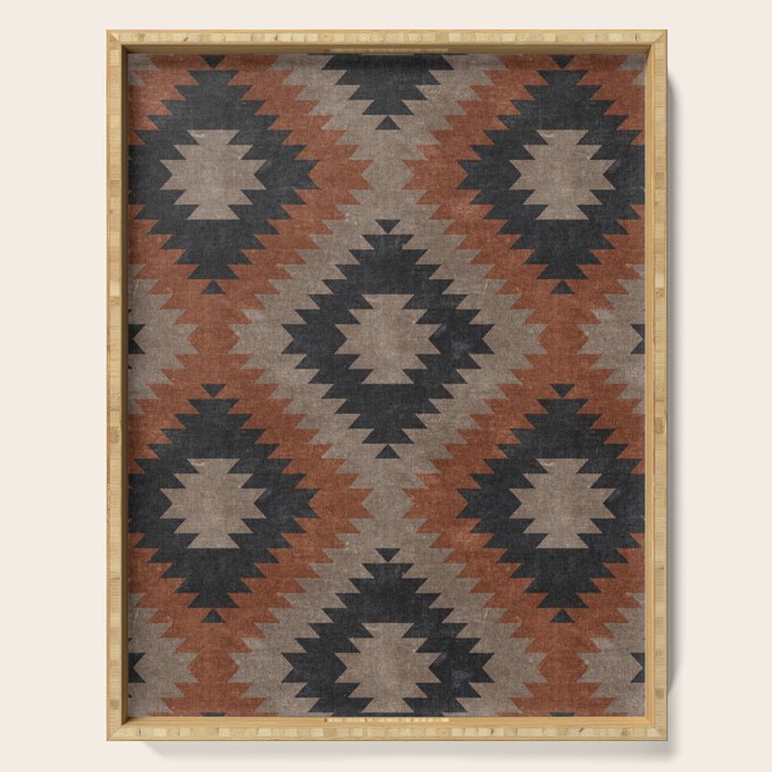 Aztec Neutrals - Inkwell & Taupe Serving Tray