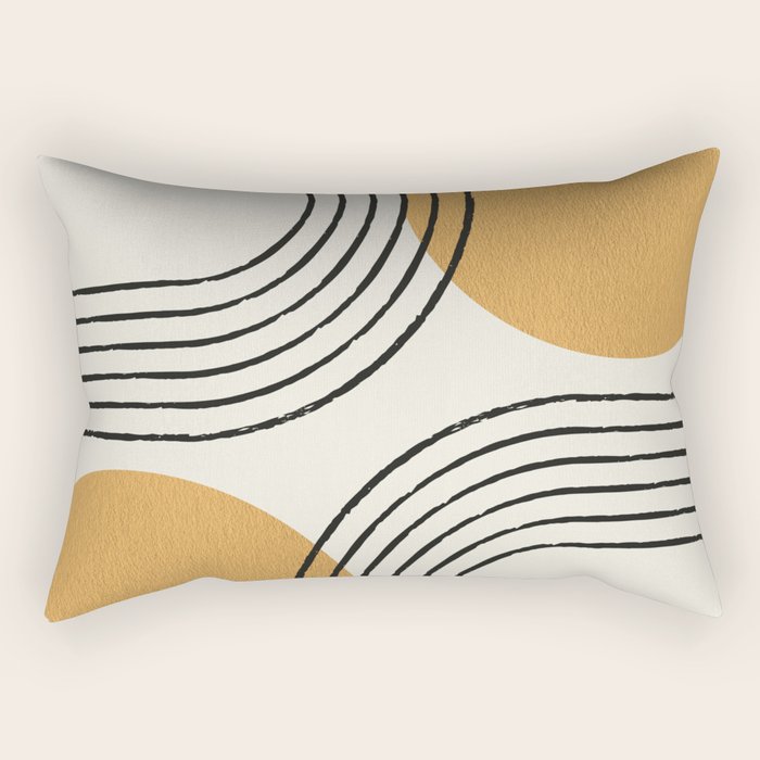 Sun Arch Double - Gold Rectangular Pillow