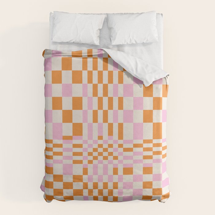 Happy Colorful Checkered Pattern  Duvet Cover
