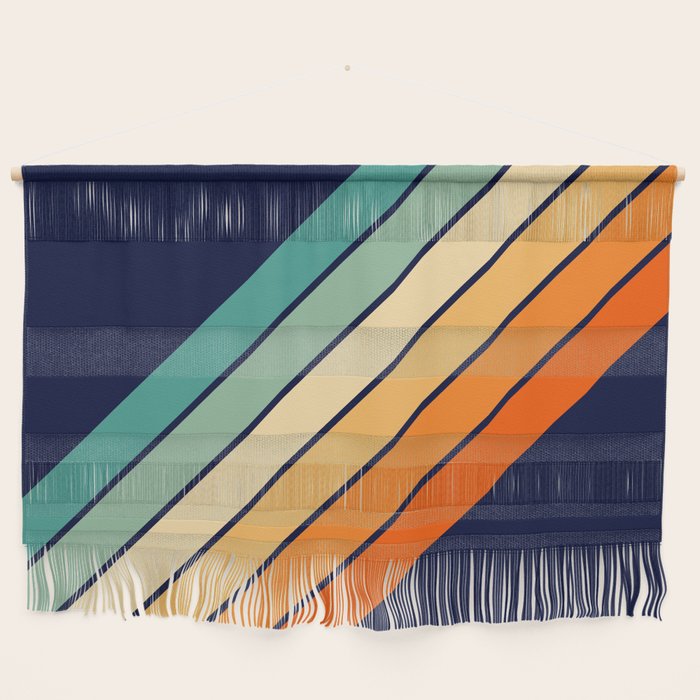 Farida - 70s Vintage Style Retro Stripes Wall Hanging
