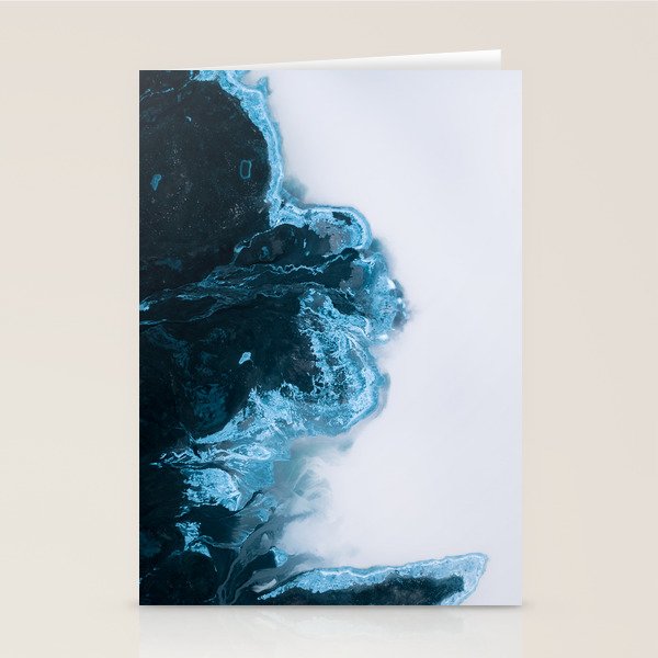 Abstract Lake In Iceland Stationery Card