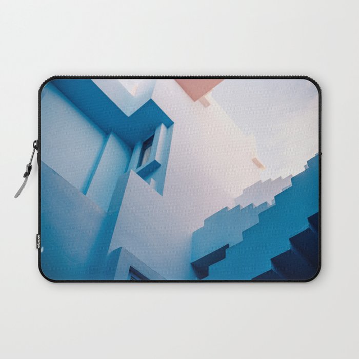 Muralla Roja Blue And Pink Geometric Walls Laptop Sleeve