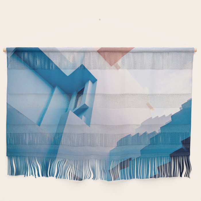 Muralla Roja Blue And Pink Geometric Walls Wall Hanging