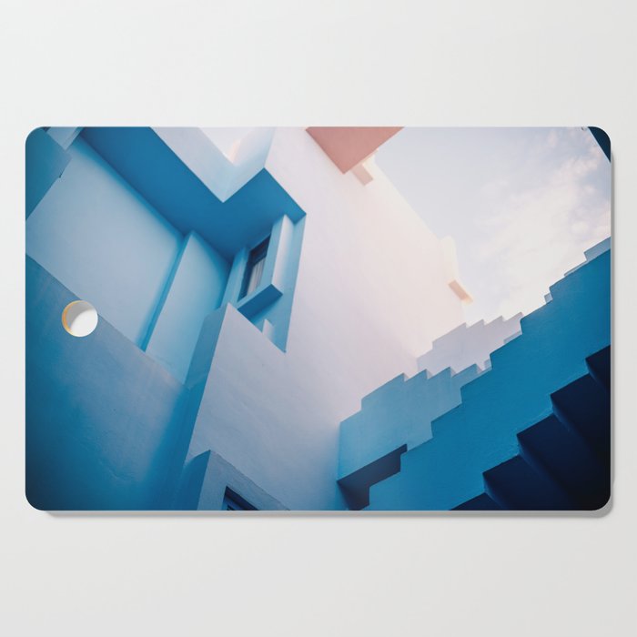 Muralla Roja Blue And Pink Geometric Walls Cutting Board