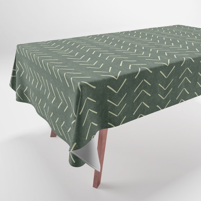 Boho Big Arrows In Leaf Green Tablecloth