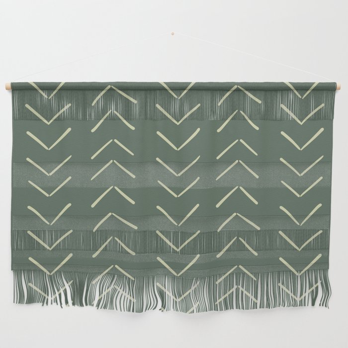 Boho Big Arrows In Leaf Green Wall Hanging