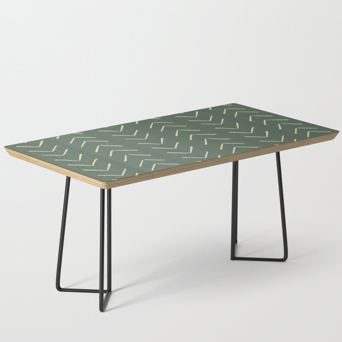 Boho Big Arrows In Leaf Green Coffee Table