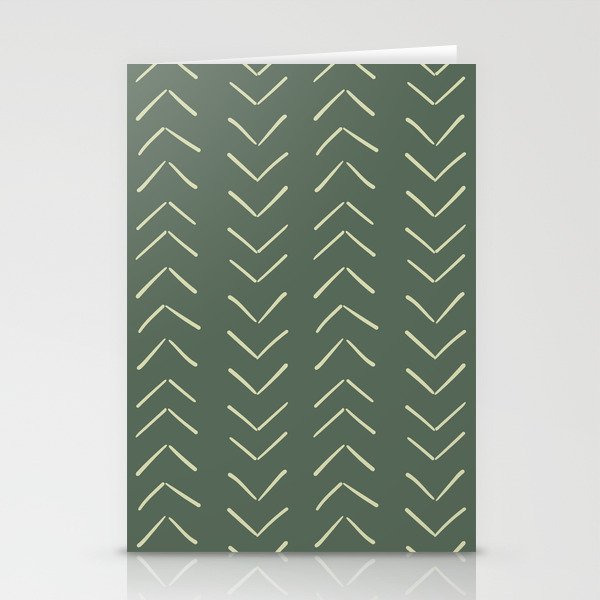 Boho Big Arrows In Leaf Green Stationery Card