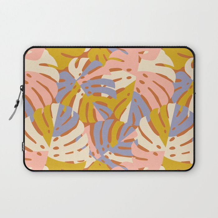 Color Block Monstera Pink + Lavender Laptop Sleeve