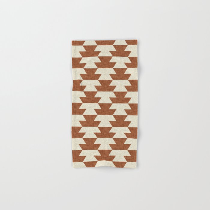 Boho Geometric Aztec In Ginger Bath Towel