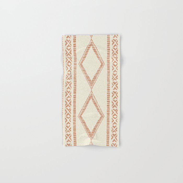 Oceania Diamond Stripes - Ginger On Cream Bath Towel