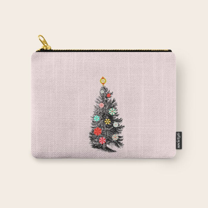 Retro Christmes Tree No2 Carry All Pouch