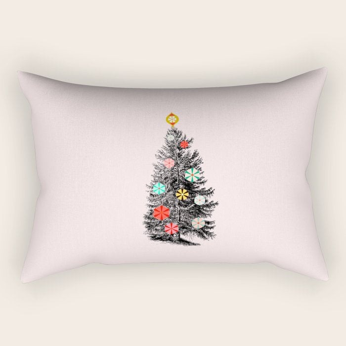 Retro Christmes Tree No2 Rectangular Pillow