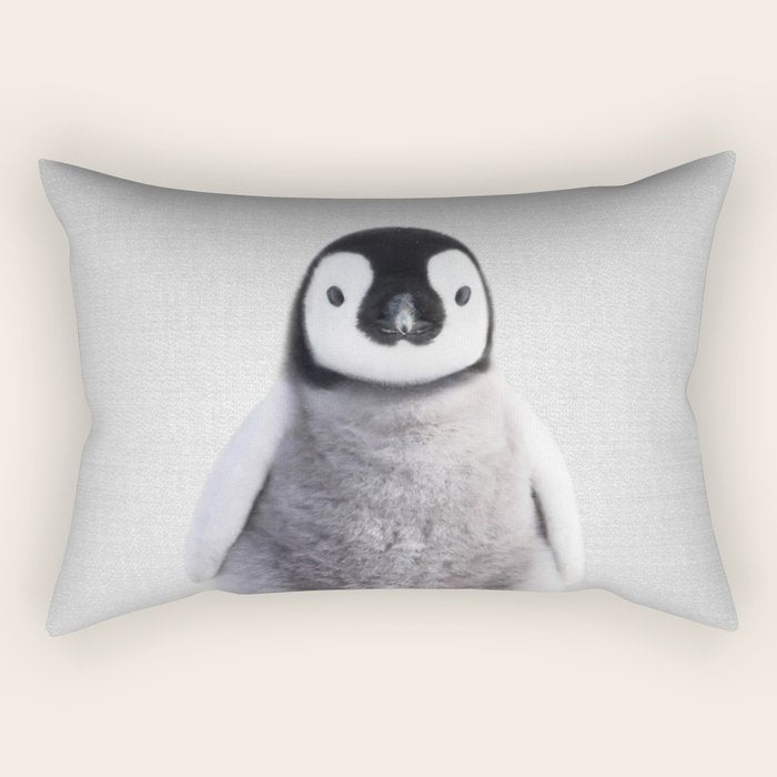 Baby Penguin - Colorful Rectangular Pillow