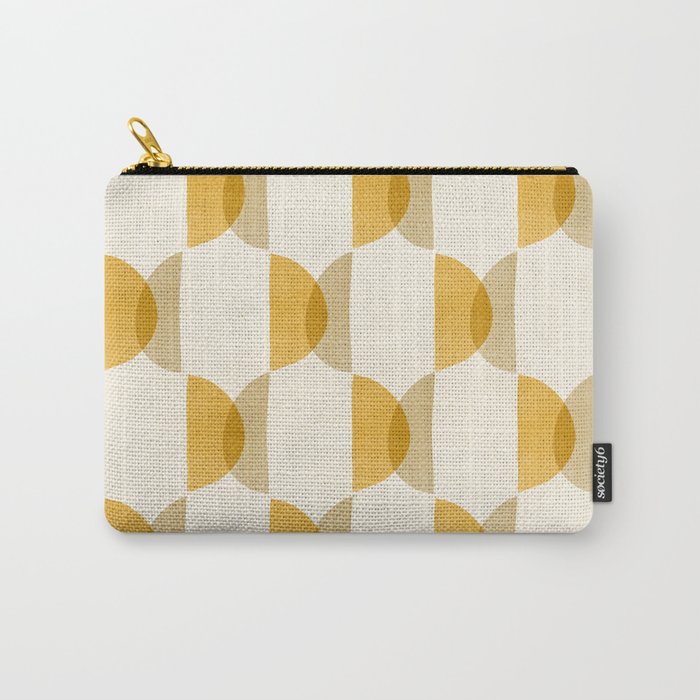 Shape Study In Gold / Geometric Pattern Carry All Pouch