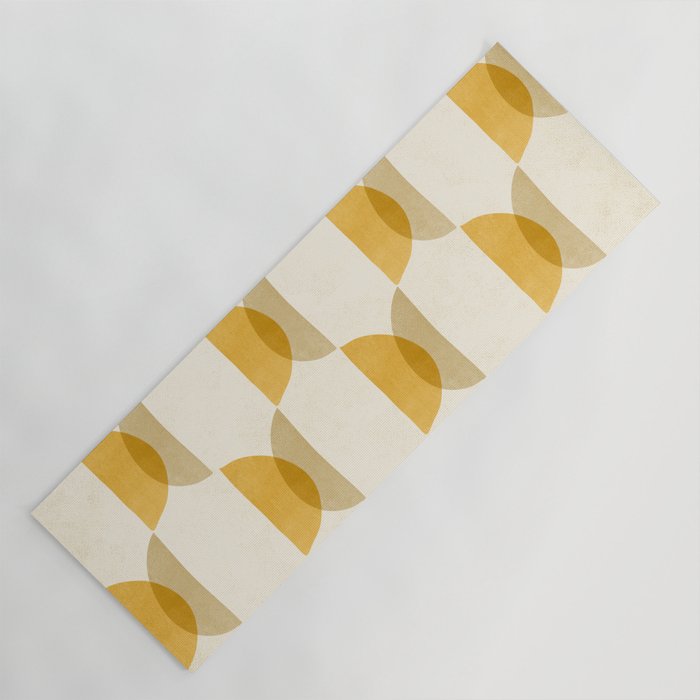 Shape Study In Gold / Geometric Pattern Yoga Mat
