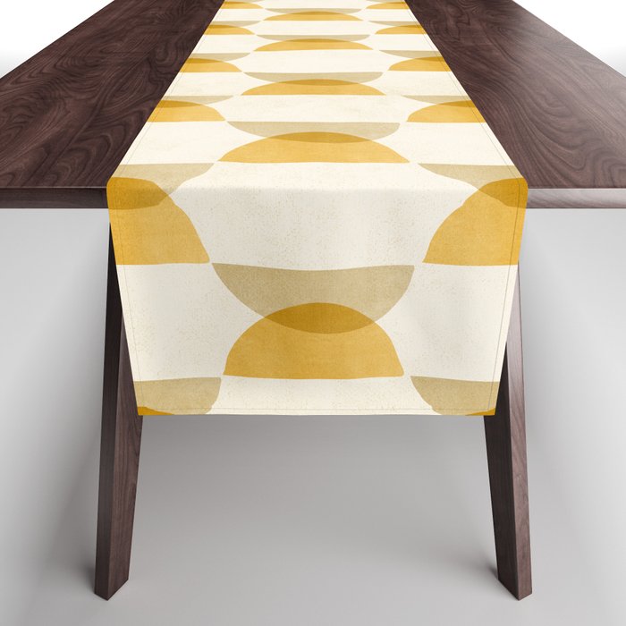 Shape Study In Gold / Geometric Pattern Table Runner