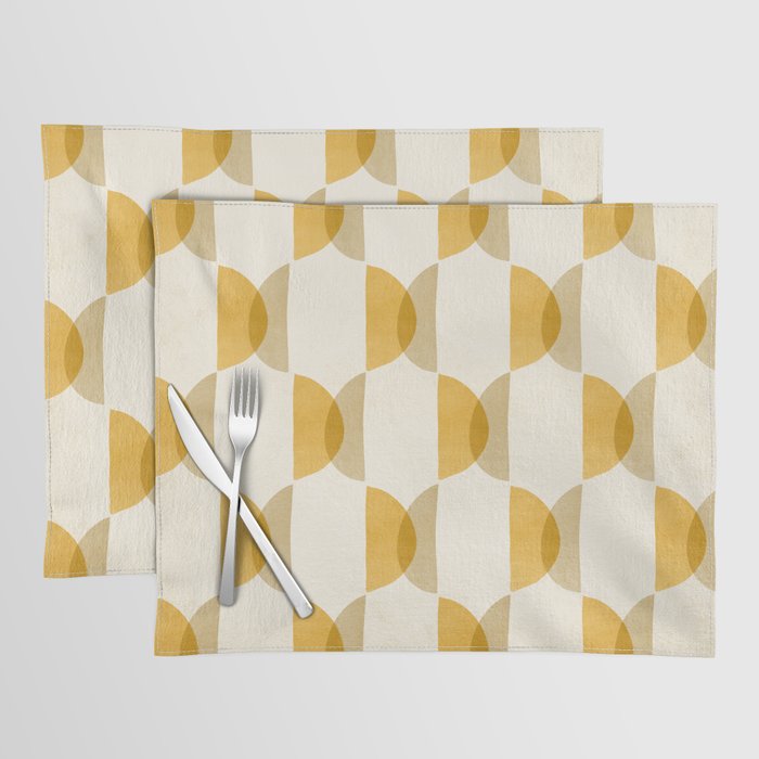 Shape Study In Gold / Geometric Pattern Placemat