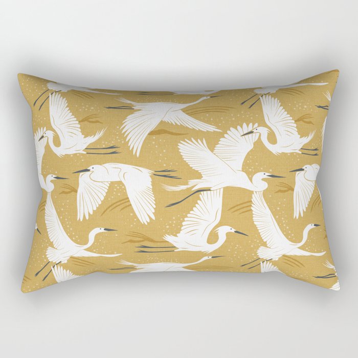 Soaring Wings - Goldenrod Yellow Rectangular Pillow