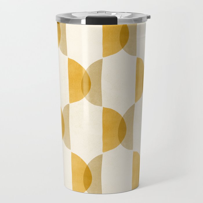 Shape Study In Gold / Geometric Pattern Travel Mug