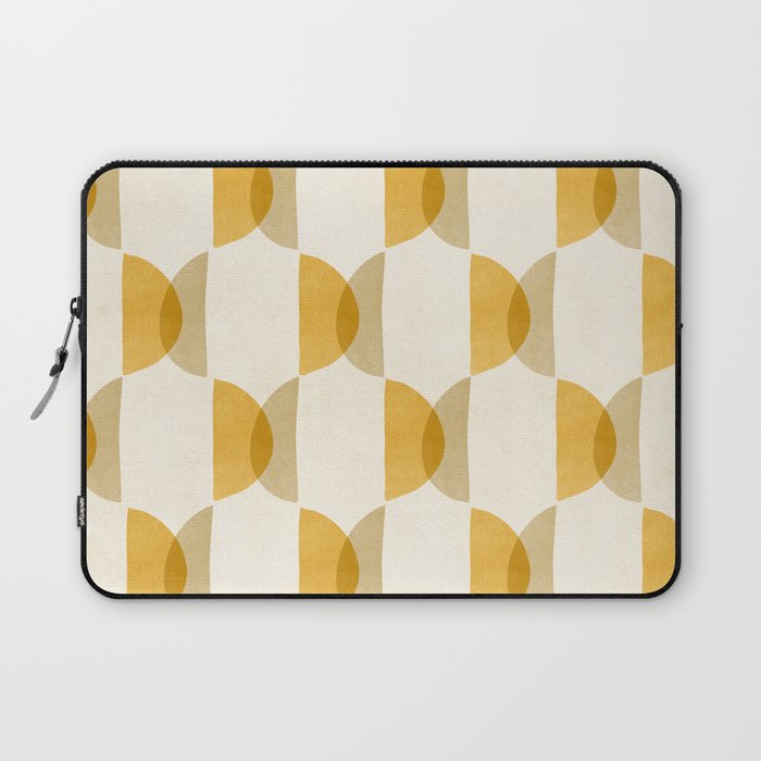 Shape Study In Gold / Geometric Pattern Laptop Sleeve