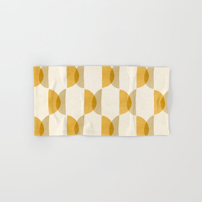 Shape Study In Gold / Geometric Pattern Bath Towel