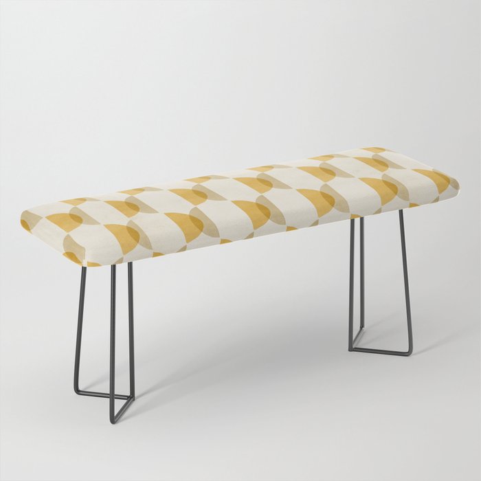 Shape Study In Gold / Geometric Pattern Bench