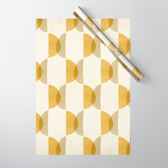 Shape Study In Gold / Geometric Pattern Wrapping Paper
