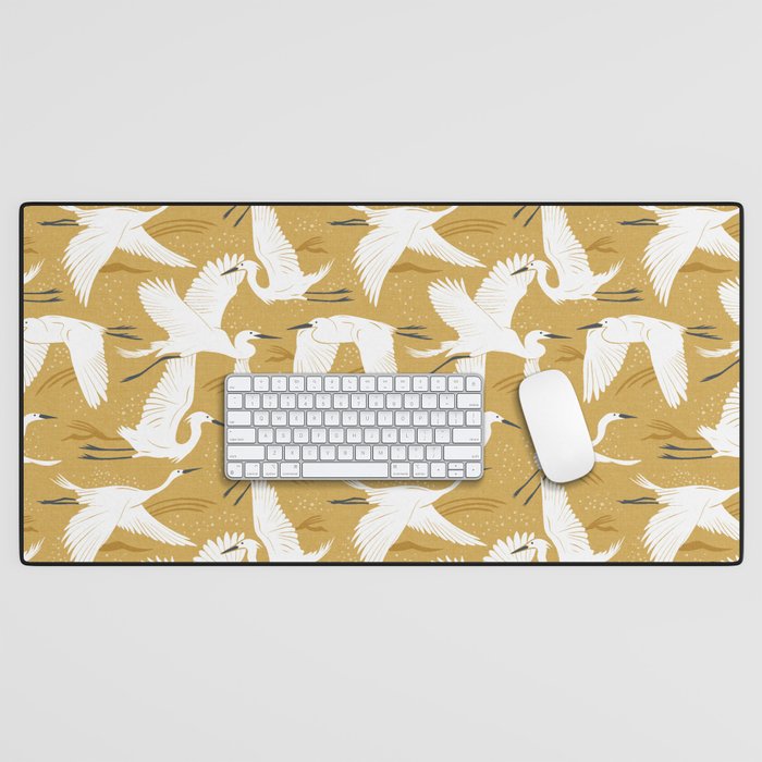 Soaring Wings - Goldenrod Yellow Desk Mat