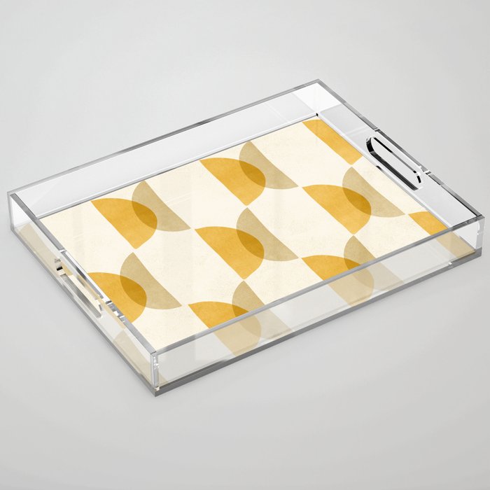 Shape Study In Gold / Geometric Pattern Acrylic Tray