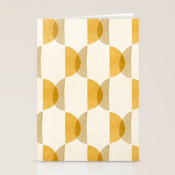 Shape Study In Gold / Geometric Pattern Stationery Card