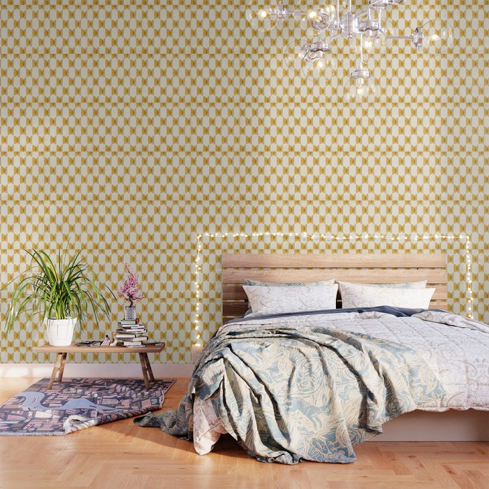 Shape Study In Gold / Geometric Pattern Wallpaper