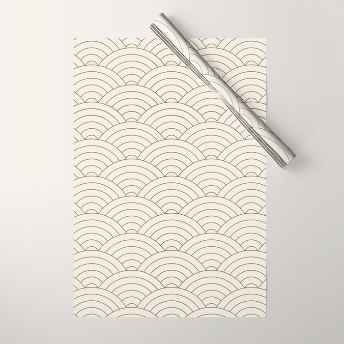 Waves (Cream & Chocolate) Wrapping Paper