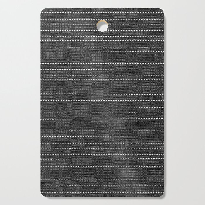 Stitched Stripes - Charcoal Cutting Board