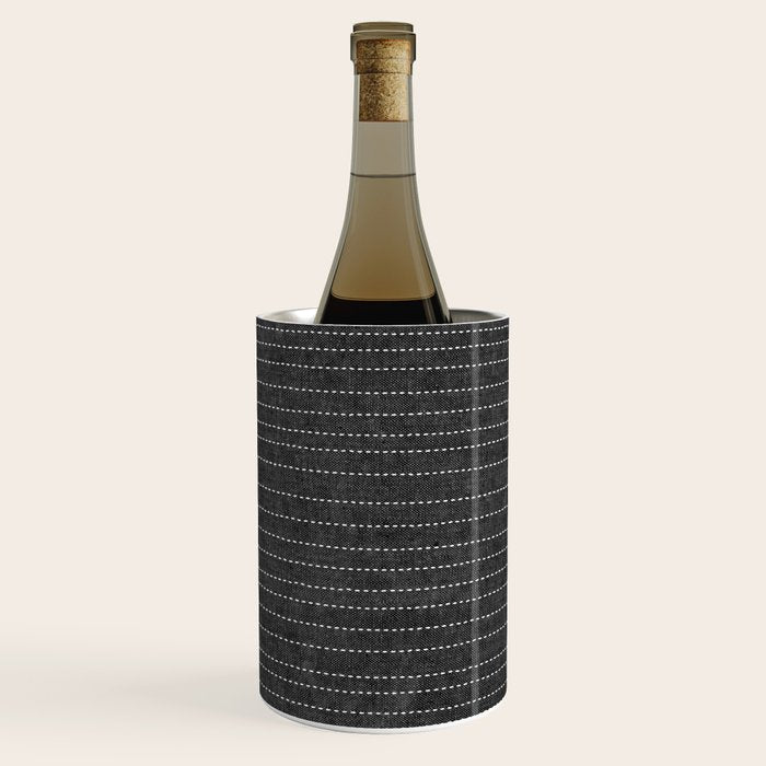 Stitched Stripes - Charcoal Wine Chiller