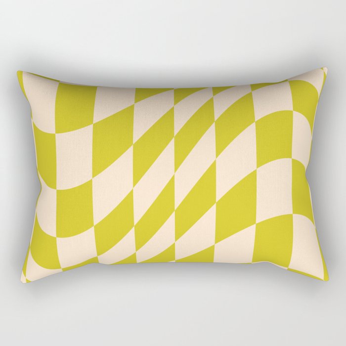 Modern Twenties Green Pattern Rectangular Pillow