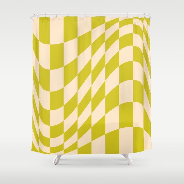 Modern Twenties Green Pattern Shower Curtain