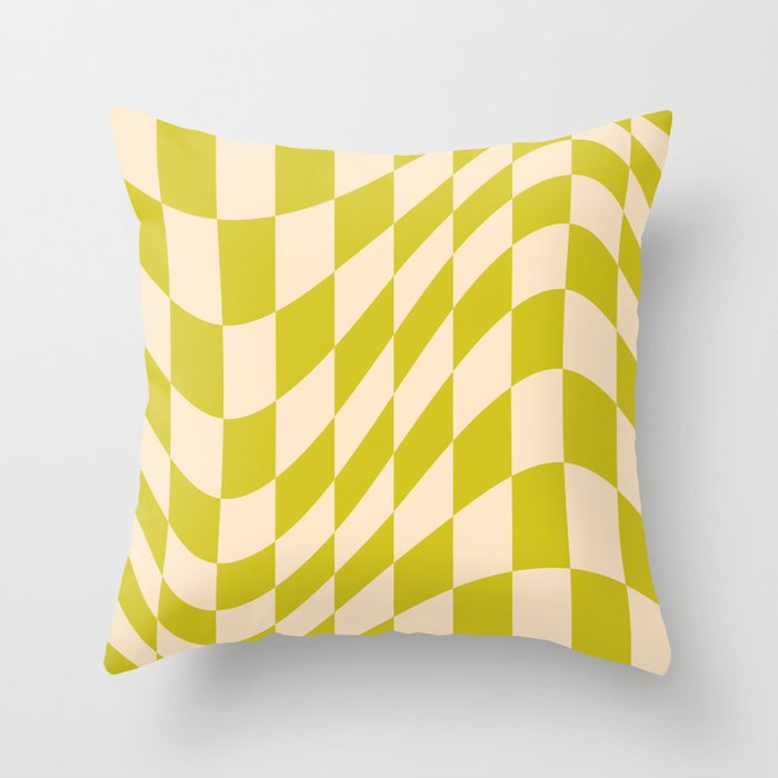 Modern Twenties Green Pattern Throw Pillow