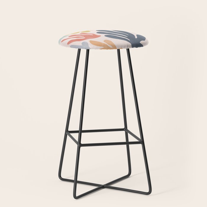 Matisse Cutouts Homage - Abstract Painting Stool