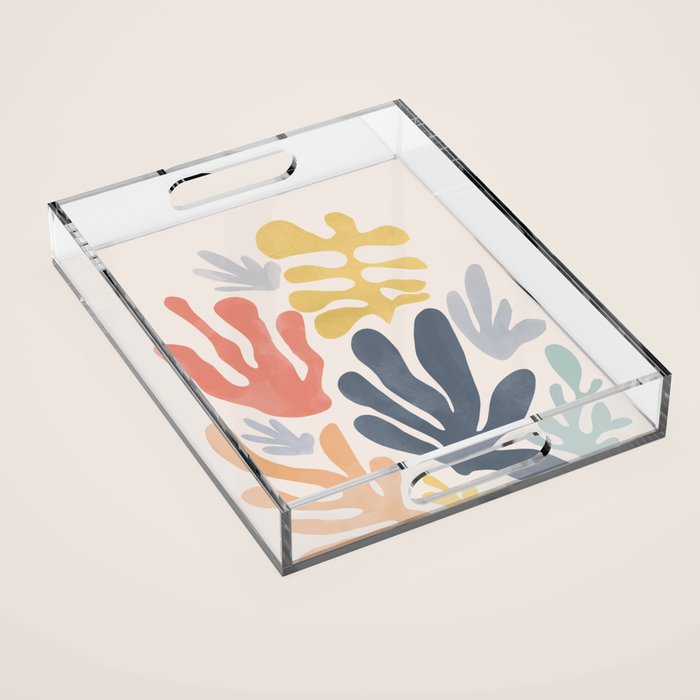 Matisse Cutouts Homage - Abstract Painting Acrylic Tray