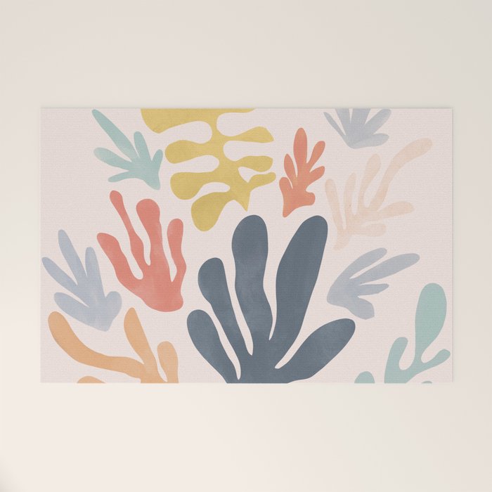 Matisse Cutouts Homage - Abstract Painting Welcome Mat